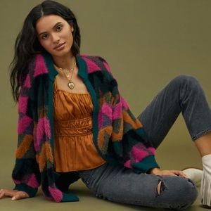 Anthropologie Chevron Cardigan by Bel Kazan